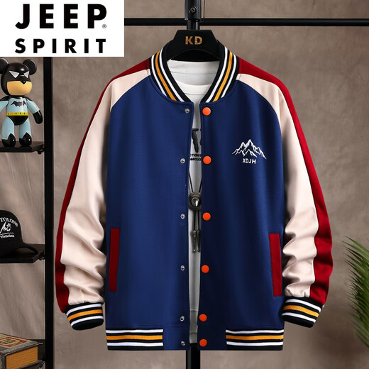 Jeep Spirit Teenagers printemps et automne Nouveau costume de baseball Boys Vestes belles vestes adolescents automne xycp-724 noir L