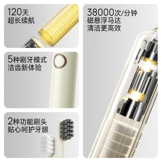 Lebooo electric toothbrush, soft bristles, gum protection, long battery life, 120 days, electric toothbrush for couples, birthday gift for boyfriend/girlfriend, 8 brush heads, black New Year gift