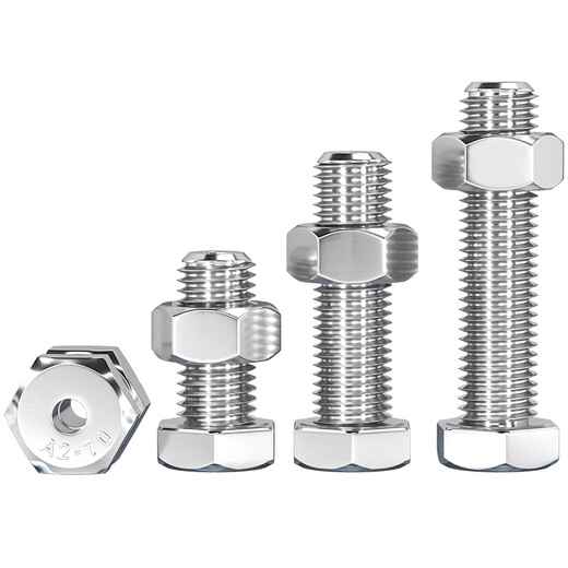 Fengji 304 stainless steel external hexagonal hollow screws hollow bolts mask machine threading through-hole screws M6M8M10M12 M5*12 hole 2.2mm 5 sets