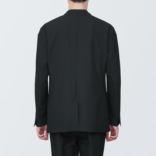 
MUJI (MUJI) Men's Easy-Dry Elastic Bubble Jacket Men's Jacket Early Autumn Style Suit Small Suit AD0VHC4S Black L (175/100A)