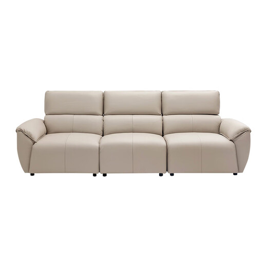 Made in Tokyo, home envelope genuine leather straight sofa living room small apartment first layer cowhide piano key 2.7m white