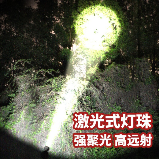 光明大将强光头灯充电超亮头戴式电筒超长续航大功率远射户外大功率 激光式头灯9930白光-21700锂电池