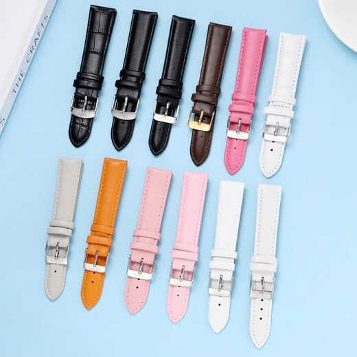 LZQLY迪士尼手表表带女皮表带帆布尼龙硅胶橡胶钢表带扣男22mm20mm金 11162表带蓝色[16mm]