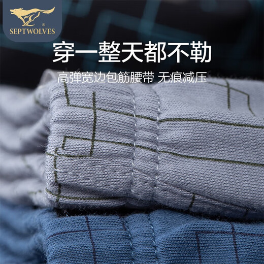 
Seven Wolves Men's Underwear Men's Briefs Briefs Pure Cotton Men's Breathable Comfort Shorts Men's Shorts