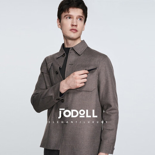 Jodoll Jodon Men's [100% laine] Veste douce décontractée confortable Stretch Stretch Warm Grey 50