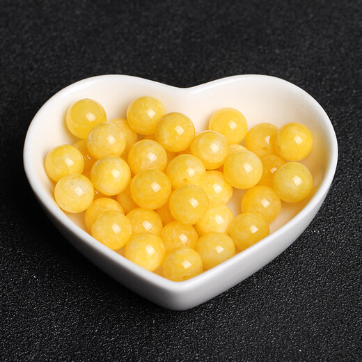 Fat Donglai's same natural beeswax loose beads and jade semi-finished DIY crystal bracelet jewelry accessories beaded single beads beeswax jade 8mm single