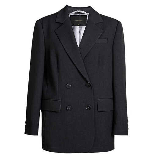 ROEYSHOUSE Luo Yi blazer women's casual slim temperament commuting small suit 11053 dark gray 2XL
