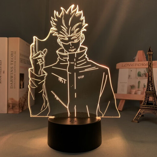 乐英奇回战五条悟3d小夜灯动漫周边桌面摆件宿舍送同学生日礼物创意 9227五条悟-6 16色遥控充电款【礼盒装】