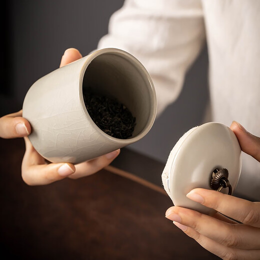 Porcelain brand tea set Ru Kiln automatic tea set set Ceramic stone mill lazy tea making artifact household anti-scalding Kung Fu tea set complete set Beige Ru Kiln single tea set + fair cup 1 piece