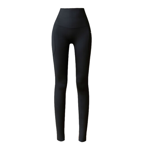 Double Pocket Large Size Shark Pants Plus Velvet Leggings for Women Autumn and Winter Outerwear 2025 New Warm Yoga Pants Belly Control Pants Star Black - Double Pocket Spring and Autumn Style No Velvet M 80-100Jin Jin is equal to 0.5kg