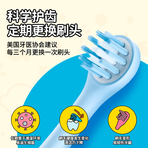 Combo Little Octopus Children's Electric Zahnbürste Kopf 1-3-6 Jahre alt für fluorhaltige Pinseldrahtgelbmodell [4 Packungen]