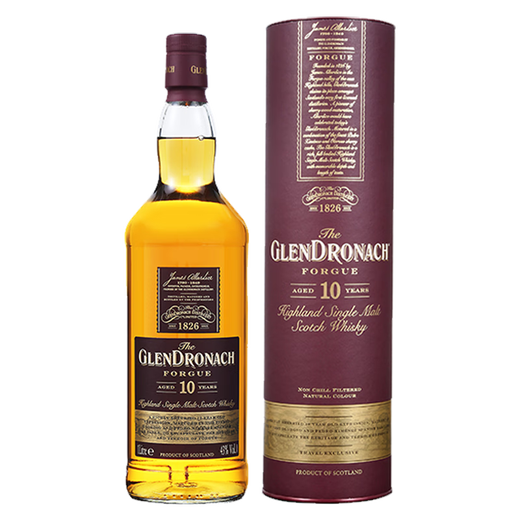 格兰多纳（GLENDRONACH）单一麦芽威士忌酒 原瓶进口洋酒 海外版 苏格兰高地区 格兰多纳10年 1000mL 1瓶