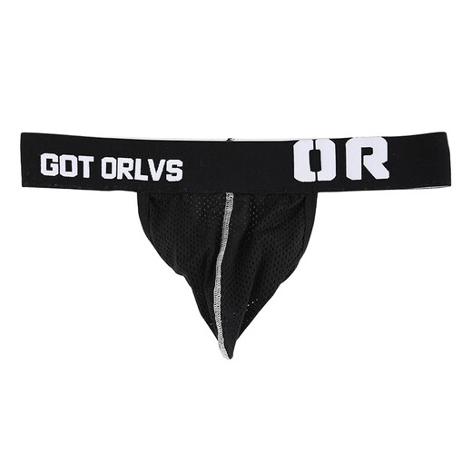 Please Confidential Shipping GAY Underwear Men's Strapless Thong Hollow See-through Mesh Exposed Buttocks T L 152 Mesh White