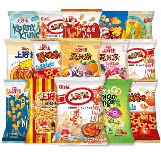 Shanghaojia Крекеры с креветками Картофельные чипсы Закуски Подарочная упаковка Полная коробка Воздушный картофель фри Различные смешанные вкусы Детские 5 г Повседневные новогодние товары Shanghaojia 40 упаковок * 5 г (случайные вкусы)