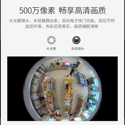 Hikvision 5 millions de caméras panoramiques ultra-haute définition à 360 degrés ultra-larges à angle intérieur Fisheye Camera Poe Network Cable Power Alimentation DS-2XA3956F-IS