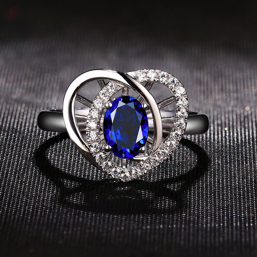 HEEKAIYI Ring Women's Blue Gemstone Ring Luxury Jewelry Chinese Valentine's Day Birthday Gift for Wife and Girlfriend Blue Tanzanite Ring 2.0 Carat (/Selected Flawless)