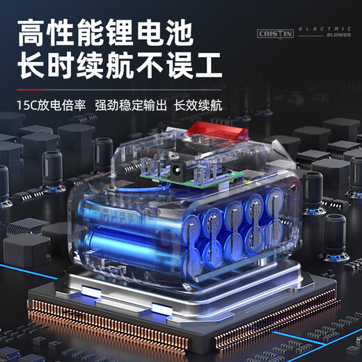Cristin blower lithium battery high power charging wireless industrial hair dryer soot blower storm gun electric farm tool CT Ultimate-Red 3888TV2 electric 1 charge-6 speed