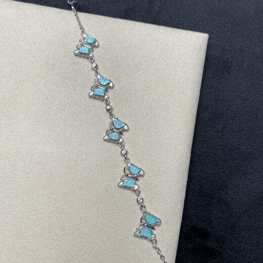 Long-color natural colored gemstone tourmaline Tanzanite translucent blue moonlight blue ruby emerald aquamarine S925 silver inlaid bracelet 0g spinel rabbit moon star bracelet