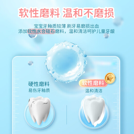 皓齿健奥拉氟按压式儿童牙膏防蛀含氟3-6-12岁120g草莓味植萃温和安全