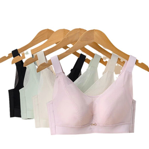 Xiangxundie (xiangxundie) 2840 women's underwear bra push-up anti-sagging women's bra large breasts make small anti-sagging underwear women's large breasts large size rice skin + other colors message 42/95CD