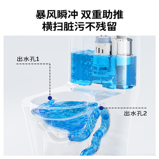 
Jiumu Sanitary Ware Official Flagship Toilet Toilet Household Pump Water Saving Siphon Ceramic Toilet 11396 [1396] Double Storm Storm High Impact 400 Pit Distance [Select above 390mm]