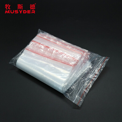 Mushide ziplock bag PE thickened waterproof transparent sealing bag farm laboratory packaging bag plastic bag sterilized delivery 3C ordinary 20x30cm 100 pieces/pack
