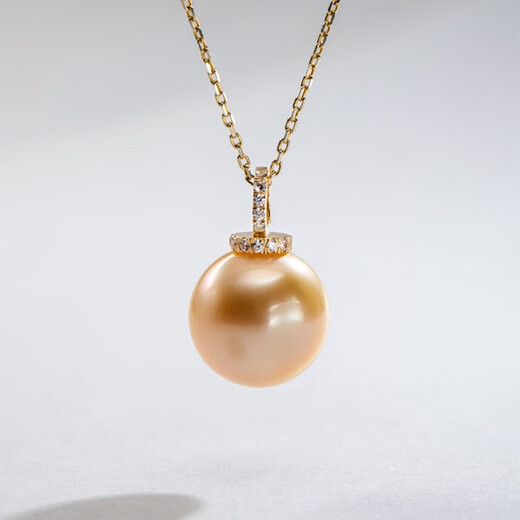Nanzhu Palace 18K Gold Seawater Pearl Pendant Universal Buckle Matching Necklace Tahitian Australian White South Sea Gold Tahitian Black Pearl 11.0-12.0mm