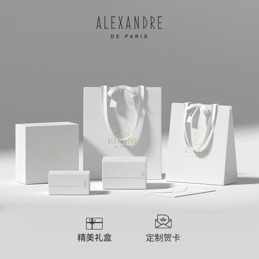 ALEXANDRE DE PARIS Vendôme Mini Clip All-match Hairpin Light Luxurious Hair Accessory Birthday Gift for Women N3 Black Gold