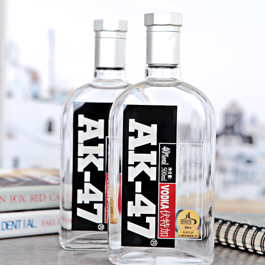 AK-47 vodka AK-47 foreign liquor base liquor 40 degrees 700ml classic original bar cocktail mix 500mL 2 bottles