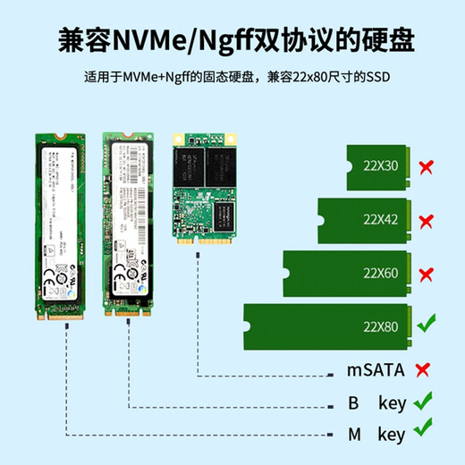 JEYI M.2 hard drive cooling vest NVME solid state drive radiator SSD heat sink all-aluminum double-sided heat dissipation efficient cooling suitable for Samsung Western Digital Lenovo
