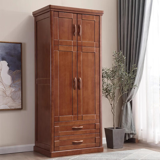 Armoire pour enfants en bois massif petit appartement de style chinois moderne 2 portes à double ouvre chambre à coucher de rangement de rangement 6623 # blanc plus bleu 2 porte x assemblage