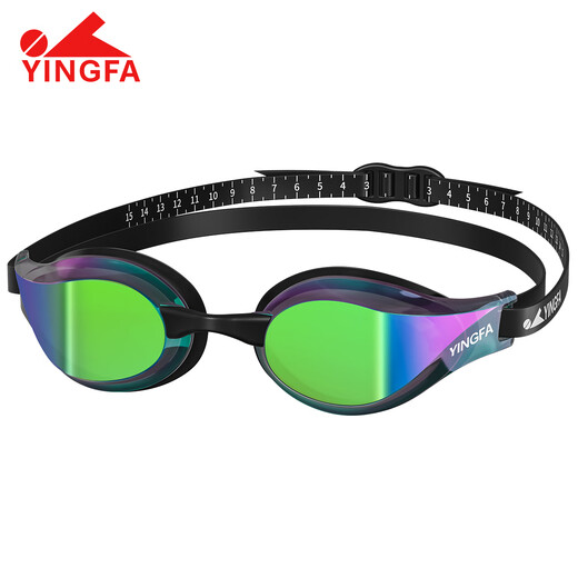 YINGFA racing swimming goggles for women, waterproof, anti-fog, high-definition, children's professional training and competition coated swimming goggles, men's swimming goggles, black