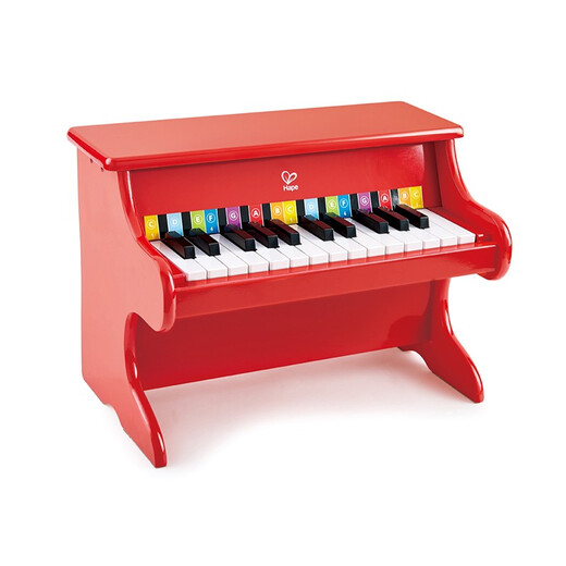 Hape Music Toys 25 key para niños de madera para niños Música de 3-6 años Juguetes Educación temprana REFT PIANO PIANO RED 3-6Y
