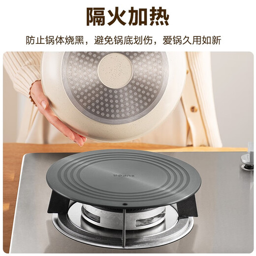 SUPOR heat conduction plate enamel pot anti-burn black pot heating plate heat conduction thawing meat and milk pot partition gas stove gas stove diameter 24CM universal for a variety of pots