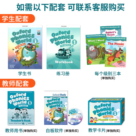 【麦凯思图书】牛津自然拼读教材oxford phonics world12345级别专项幼儿少儿英语启蒙教材opw学生套装 新版5级【课本+练习册+视频课程】