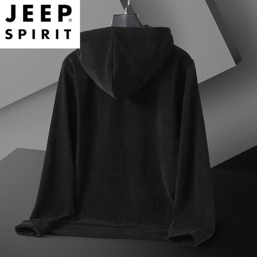 Jeep Spirit Cord -Herrenjacke mit Kapuze Frühling und Herbst Großgröße Casual Vielseitige Strickjacke Pullover Top Jacket 12099 Brown 5xl 200225jin [Jin gleich 0,5 kg] über