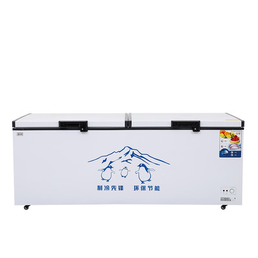 Horizontaler Kühlschrank mit großer Gefrierschrank, Gefrierschrank mit Doppeltemperatur Gefrierschrank, Gefrierschrank mit niedriger Temperatur, Catering, Lagerung mit großer Kapazität, Gefrierschrank, Eintemperaturkupferrohr-Fleischschrank, Kühlschrank, ultra-dünner Gefrierschrank, 688 Eintemperaturkupferrohrverstärkung Version 1720*720*870