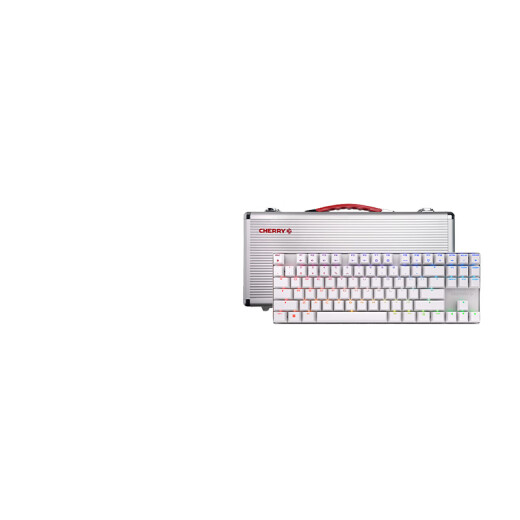 CHERRY 樱桃MX8.2TKL 无线机械键盘蓝牙三模合金办公游戏电竞87键 三模 白色 黑轴