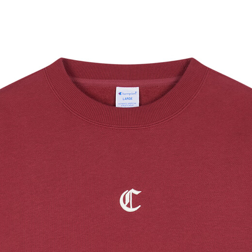 Champion Champion Sweatshirt Men's 2024 Winter New Trendy Brand Casual Tops Simple Cotton American Retro Red M