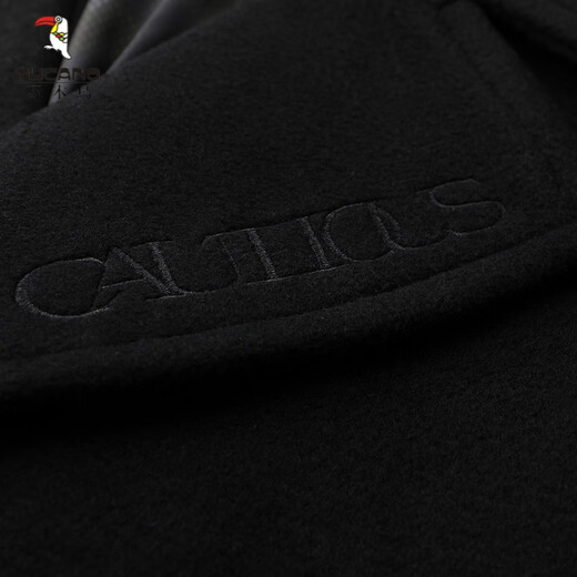 Woodpecker (TUCANO) double-sided woolen coat woolen men's shear label men's windbreaker winter men's double-breasted wool thick woolen coat D4R05400 black 165/84A -116Jin Jin equals 0.5 kg