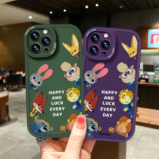 Today's shell [Disney authorization] Apple series mobile phone case iPhone 14 Promax high-end 15 cute 12 anti-fall 16plus lens full-inclusive lambskin pink 13 Little fat girl purple X1661 Disney iPhone 14 ProMax