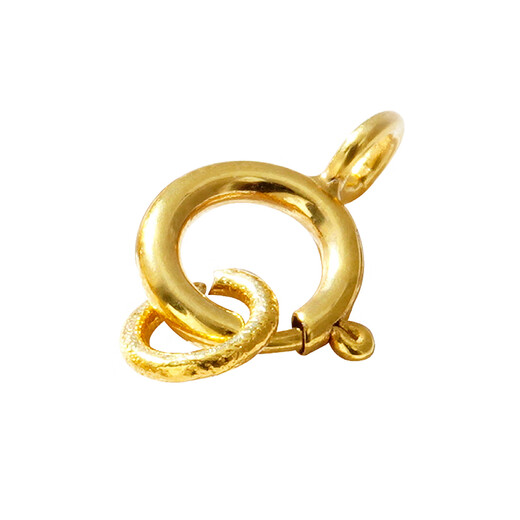 Fat Donglai's same style universal buckle head 18k gold 18K gold accessories diy lobster clasp spring buckle handmade material No. 9 18K old gold small open ring * 1