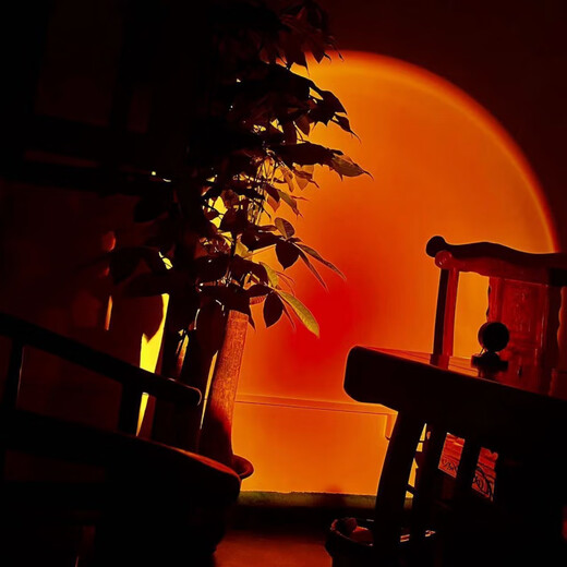 曜添日落氛围灯落日夕阳灯拍照网红落地灯夕阳红大关圈氛围灯高颜值 美女秀遥控20色-30W