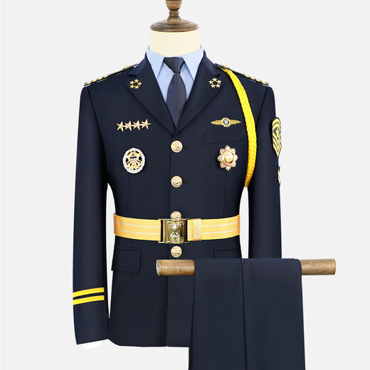 Conwhd Sales Office Concierge Clothing Security Spring Autumn Suit Male Property Order Image Booth Security Work Dress Jacket+Trousers+White Lining+9 Accessories-Large Cap-3XL