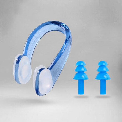 Haiyido swimming nose clip earplugs, anti-choking, anti-otitis media artifact, waterproof professional earplug set, bathing ears, anti-water intrusion, nose clip + earplugs (random color)