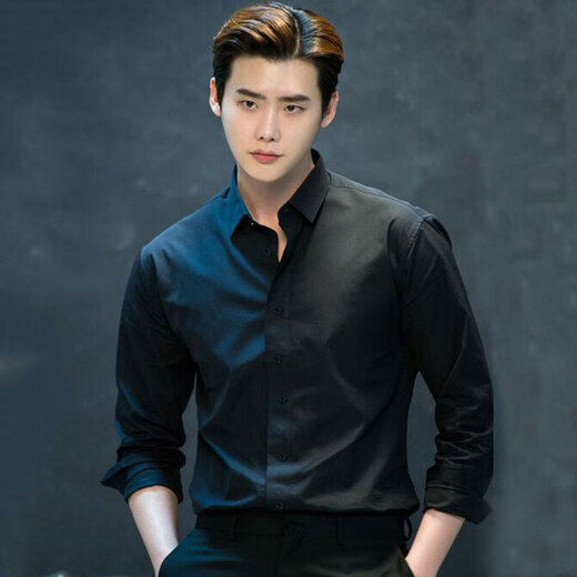 Kuraishi Kazuki black business shirt men's high-end handsome handsome summer Korean star same style 2025 new slim shirt high-end black XL