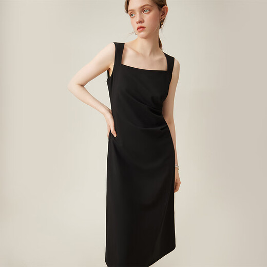 Fan Silan French temperament fashionable design sleeveless dress for women in summer 2024 new 24FS12128 temperament black XL