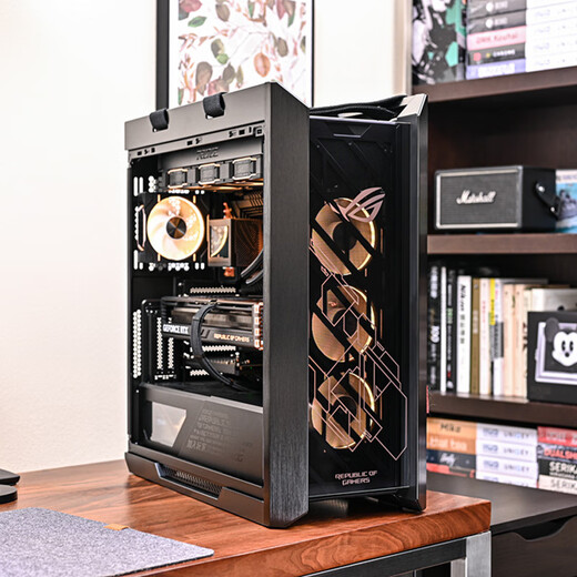 ASUS family bucket 14900KF host RTX5080/RTX5090D ROG Sun God family bucket Genesis God water-cooled game live broadcast 4K e-sports assembly computer host Prism 4th generation fan*4