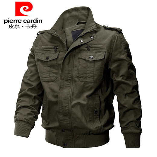 Pierre cardin men's German consul work jacket pilot jacket men's jacket World War II US military fan tactical jacket 9931 army green (thin style) 6XL 215-235Jin [Jin equals 0.5 kg] Suggestions