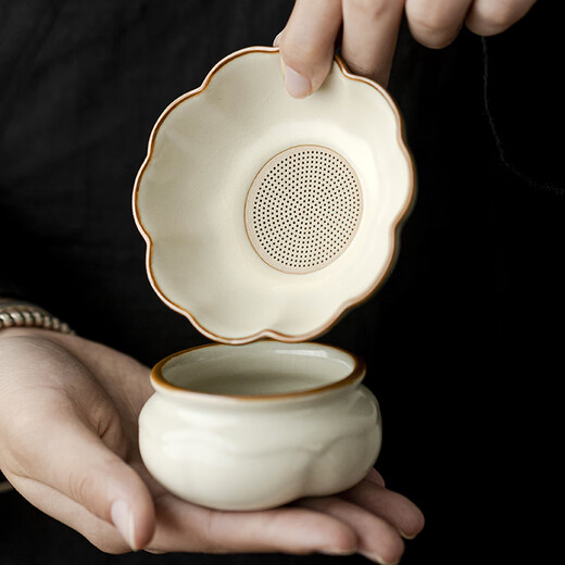Tangfeng Ru kiln tea drain tea divider fair cup set tea filter filter tea set accessories Suyu tea drain + Suyu fair cup